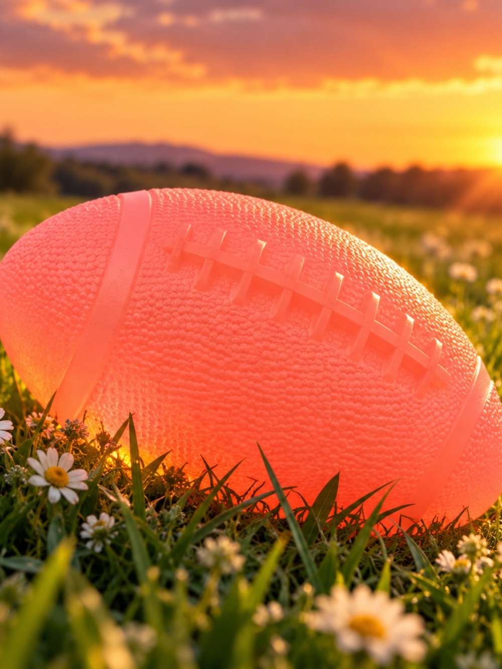 Morph-O Squashers Glow in the Dark Pink Football Squishy Squeeze Toy TY81155